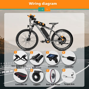 Kit de Conversión de <span class=keywords><strong>Bicicleta</strong></span> Eléctrica con Motor de Cubo MTX de Aleación de Aluminio de Doble Capa Reforzado de Alta Resistencia, 60v 3000w, con LED y Giro - Product Image 5