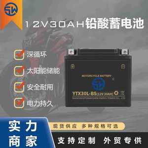 Batterie de démarrage pour moto Shangwei YTX30L-BS 12V 30Ah au plomb-acide - Product Image 3