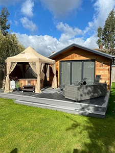 Gazebo <span class=keywords><strong>Plegable</strong></span> Hexagonal Resistente a la Intemperie para Jardín, Fiestas y Jacuzzi, 3.6m X 3m, <span class=keywords><strong>con</strong></span> Laterales de Malla - Product Image 3