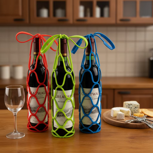 Bolsa de Compras Plegable de Silicona de Tamaño Pequeño en Rojo, Azul, Verde y Amarillo para Botellas de Agua, Botellas de Vino, <span class=keywords><strong>Cerveza</strong></span> y Champán - Product Image 5