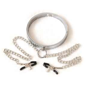 Ninghao Acero inoxidable Metal pesado sexo cuello Collar anillo cuello Bondage ataduras sexo fetiche esclavo Collar - Product Image 3