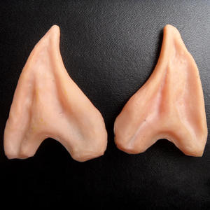 Orejas de Elfo de Látex, Orejas de Elfo Cortas sin Perforación, Orejeras para Niñas y Hombres, Disfraz de Elfo para Halloween - Product Image 1