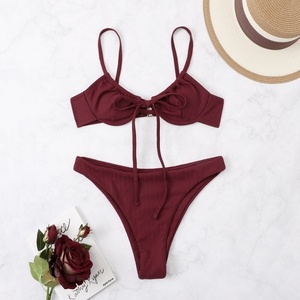 Traje de Baño de 3 Piezas para Mujer, Talla Grande, Color Estampado 2025, Ecológico, de Secado Rápido, Servicio OEM, Personalizado, con Relleno Extraíble - Product Image 4
