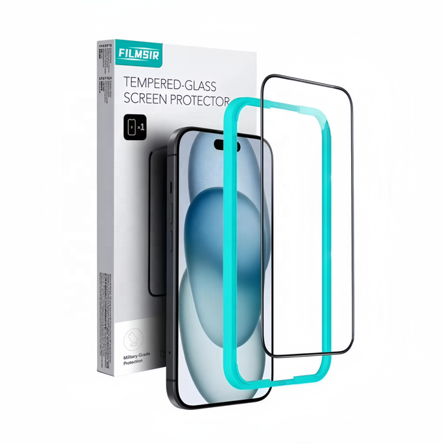 FILMSIR 3D Radian 9H Hardness Anti Shock Tempered Glass Screen Protector for iPhone 14 15 16 17 Pro Max Plus Air Protective Film
