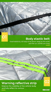 Tissu en polyester imperméable protégé de la neige en coton personnalisé en usine SUV Couverture de <span class=keywords><strong>voiture</strong></span> extérieure <span class=keywords><strong>Protection</strong></span> UV 4mil d'épaisseur - Product Image 3