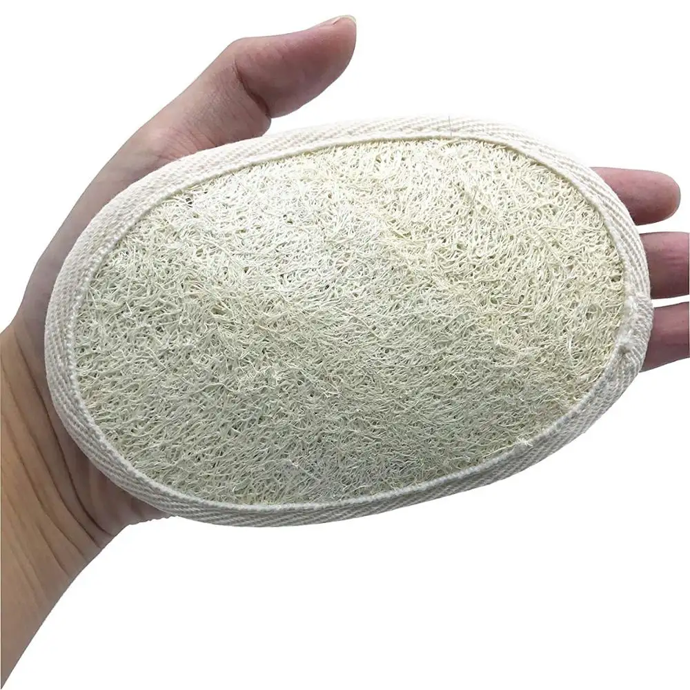 100% Tự Nhiên Tẩy Tế Bào Chết Loofah Luffa Miếng Đệm Miếng Bọt Biển Chà Sàn Bàn Chải Da Tắm Spa Tắm