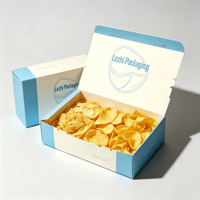 Caja de Papel Kraft Desechable y Reciclable para Alimentos, Contenedor Personalizado para el Super Bowl, para Snacks, Pollo Frito, Papas Fritas, Comida Rápida