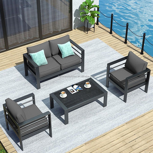 Canapé d'extérieur en acier inoxydable imperméable et crème solaire pour chambre ensoleillée, terrasse, jardin, hôtel, vente à chaud - Product Image 6