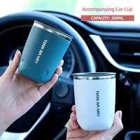 Vente en gros de tasses de voyage en acier inoxydable 304 à double paroi, résistantes à la chaleur, anti-fuite, 300 ml, avec couvercle, pour la voiture