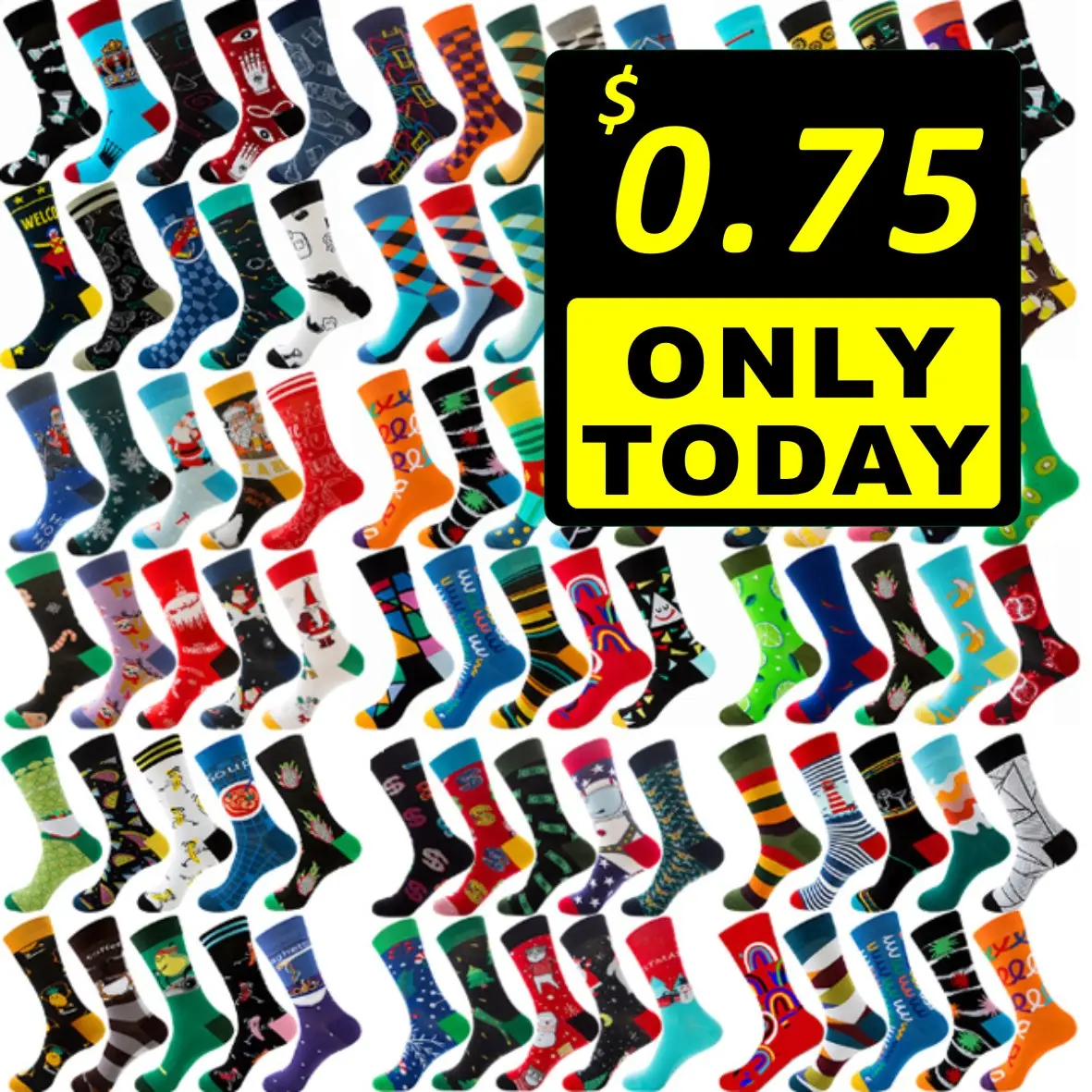 Wholesale High Quality Winter Socks Full Cotton Jacquard Dress Socks Colorful Festival Crazy Funny Women Men Crew Happy Socks