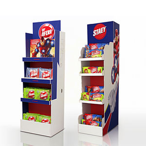 カスタム段ボールポップ飲料スナック製品フロアディスプレイラック棚ワインウォーターボトルソフトドリンクディスプレイスタンド小売用 - Product Image 6