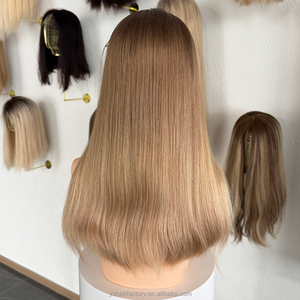 Perruque Lace Front sans colle, 13x4 HD Lace, Cheveux Humains Remy, Ondulation Body Wave, Blond Cendré Balayage, pour Femmes Juives, Vente en Gros - Product Image 2