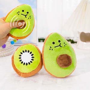 Jouet à mâcher en peluche pour chien, écologique, motif kiwi et avocat, interactif, doux, couineur, multifonctionnel - Product Image 1