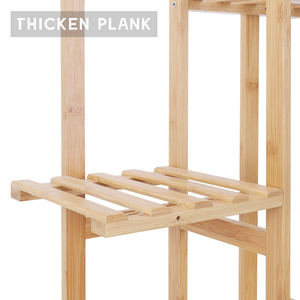 Soporte de madera para plantas altas Soporte de estante para maceta de esquina resistente para jardín - Product Image 6