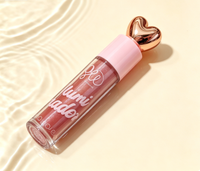 Ensemble de gloss repulpant pour les lèvres en forme de cœur, changeant de couleur, végétalien, hydratant, brillant liquide, OEM, marque privée, maquillage personnalisé