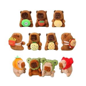 Custom logo Capybara Plush <b>Toys</b> Keychains Water Guinea Pig Ornaments Pendants Claw Machine Stuffed Animal Dolls Charm Kids Gift - Product Image 1