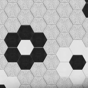 Déflecteur de plafond acoustique décoratif Akustik 3D personnalisé panneau PET hexagone en fibre de polyester <span class=keywords><strong>pour</strong></span> <span class=keywords><strong>studio</strong></span> domestique et stade - Product Image 4