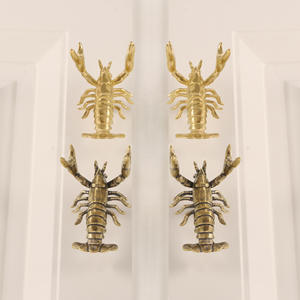 การออกแบบที่สร้างสรรค์ของการตกแต่งกั้งด้วยมือจับประตูทองเหลืองที่จับประตูตู้ - Product Image 5