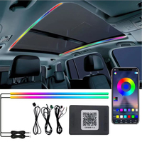 Luz LED RGB Multicolor para Techo Solar de Coche, Luz Ambiental Panorámica para Techo, Kit de Luz Ambiental para Coche