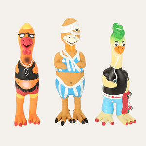 Nhà Máy Bán Buôn Pet Nguồn Cung Cấp Đồ Chơi Cao Su Vui Vẻ Âm Thanh Đồ Chơi Lạ La Hét Gà Hình Dạng Con Chó Đồ Chơi - Product Image 2