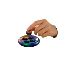 Jouet joystick en métal arc-en-ciel personnalisé, anti-stress, accessoire de bureau pour adultes et enfants, sensoriel, TDAH, OEM