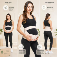 Ceinture de soutien de grossesse 3 en 1 entièrement réglable avec crochets et boucles détachables pour corriger la posture pendant la grossesse et soutenir l'abdomen