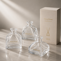 Flacon vide en verre pour diffuseur d'arômes avec bouchon et bâtonnets, pour huiles essentielles et parfums, 50ml, 100ml, 150ml, 250ml