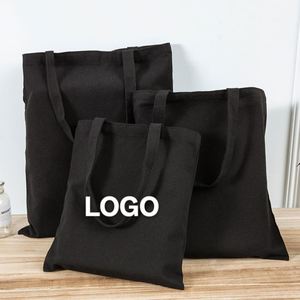 Sac fourre-tout en toile de coton bio, grande capacité, non imprimé, personnalisé en usine, pour les courses quotidiennes - Product Image 4