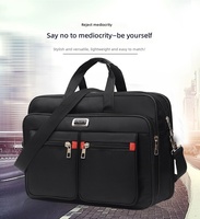 Bolsa de Lona Oxford para Portátil, Maletín de Gran Capacidad para Viajes de Negocios, para Hombre
