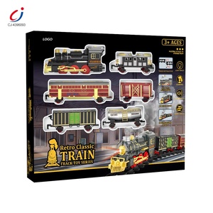Juego de <span class=keywords><strong>tren</strong></span> Chengji <span class=keywords><strong>el</strong></span>éctrico en pista, juego de riel ligero de música con batería, <span class=keywords><strong>tren</strong></span> de vapor de juguete <span class=keywords><strong>el</strong></span>éctrico retro de alta velocidad para Humo - Product Image 5