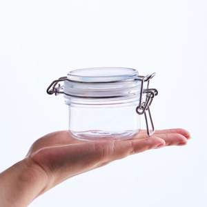 Vente en gros de récipients cosmétiques vides pour aliments, bidon de stockage en plastique PET, bocal à <span class=keywords><strong>beurre</strong></span> corporel de karité en plastique de 200ml avec couvercles scellés - Product Image 2