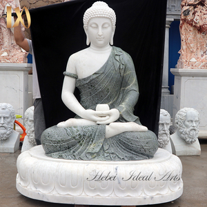 Statua <span class=keywords><strong>da</strong></span> <span class=keywords><strong>Giardino</strong></span> Grande di <span class=keywords><strong>Buddha</strong></span> Maitreya Ridente, Scultura in Marmo Bianco di Grandi Dimensioni, <span class=keywords><strong>Buddha</strong></span> Grasso - Product Image 5