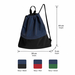 Mochila con Cordón y Logotipo Personalizado, Impresión de su Logotipo, Bolsillo Frontal, Bloques de Color, Asa de Transporte, Gran Capacidad, Venta al Por Mayor - Product Image 2