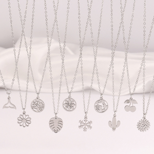 Collar de Cactus Pequeño para Mujer, Inspirado en la Naturaleza del Desierto, Moderno, Minimalista, de Acero Inoxidable 316L, Chapado en Plata/Oro, para Fiesta - Product Image 2