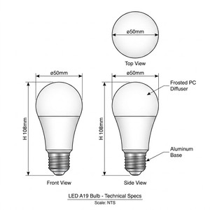 Bombillas LED E27 al por Mayor, 3000K <span class=keywords><strong>Blanco</strong></span> Cálido, Regulables, AC/DC, CRI 85, con Fuente de Luz de Plástico, 2 Años de Garantía, <span class=keywords><strong>Precio</strong></span> de Fábrica - Product Image 5