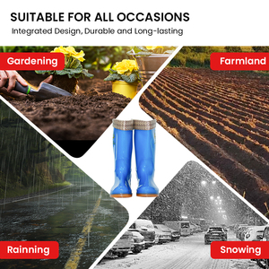 Construction Plastique Caoutchouc de protection pour hommes Bottes de travail Gumboot Mining PVC Rain Safety Industrial Boots - Product Image 2