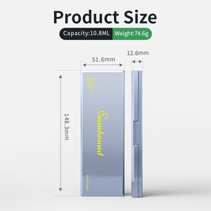 Palette d'ombres à paupières carrée en plastique personnalisée OEM, boîtier d'emballage, Palette d'ombres à paupières vide de 3 couleurs - Product Image 2