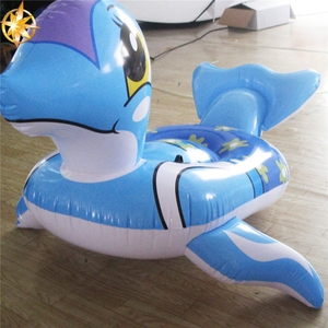แพยางเป่าลม PVC รูปปลาโลมาแบบกำหนดเองได้ สำหรับเด็ก  แผ่นลอยน้ำสำหรับเล่นน้ำในสระหรือแม่น้ำ  รองรับน้ำหนักได้สูงสุด - Product Image 5