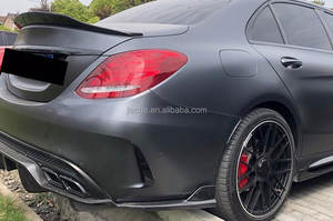 De fibra de carbono tope posterior labio difusor divisores para <span class=keywords><strong>Mercedes</strong></span>-<span class=keywords><strong>Benz</strong></span> Clase C W205 C205 C200 C250 <span class=keywords><strong>C300</strong></span> C63 AMG deporte 2015 - <span class=keywords><strong>2019</strong></span> - Product Image 4