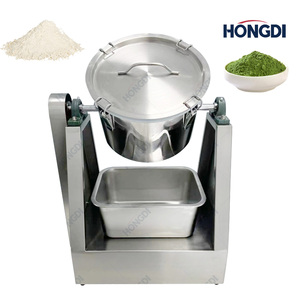 Mezcladora Automática de Doble Cono de Acero Inoxidable a Escala de Laboratorio - Capacidad de 20L para Mezclar Uniformemente Cacao en Polvo, Leche y Acrílico - Product Image 1