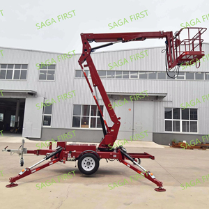 Elevador de brazo montado en remolque, plataforma aérea articulada hidráulica para hombre, elevador telescópico de araña para la venta, 14M, 16M, 18M - Product Image 1