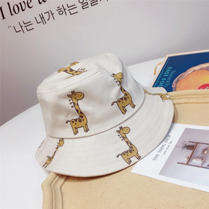 Sombrero de pescador con estampado de jirafa para niños, talla única, de algodón, para protección solar al aire libre - Product Image 4