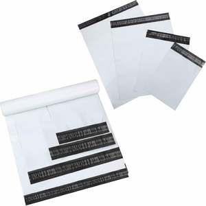 White Poly Mailers Custom Printed Express Courier <b>Bags</b> <b>Polyethylene</b> Waterproof Apparel - Product Image 3