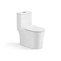 Offre Spéciale – WC Monobloc de Luxe au Design Moderne avec Double Chasse d'Eau, Siphon en P et Siphon en S, Abattant à Fermeture Douce, Ensemble Cuvette de Toilettes en Céramique pour Salle de Bain
