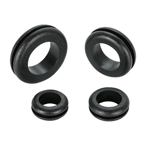 Protector de cable Fernandes de doble cara con orificio pasante, de plástico negro, IP65, anillo de sellado para caja de distribución, prensaestopas - Product Image 1