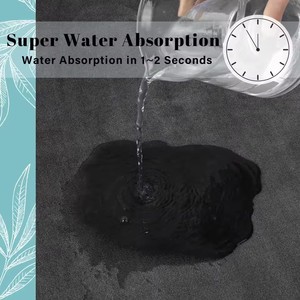 Alfombra de Piso Súper Absorbente, Alfombra de Baño Súper Absorbente, Alfombra de Baño de Terciopelo Coral Antideslizante, Alfombra para Puerta - Product Image 2