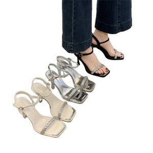 Zapatos de Tacón Alto de Diseño Lujoso para Mujer, Plataformas de 8 cm, Punta Cuadrada, Resistentes, Modernos, Cómodos y Sexys - Product Image 5