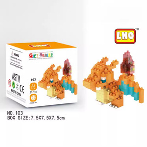 44 शैलियाँ माइक्रो पोकेमोन बिल्डिंग ब्लॉक गेंगर पॉकेट मॉन्स्टर्स खिलौने ईंटों के लिए चारिज़ार्ड बिल्डिंग ब्लॉक - Product Image 2