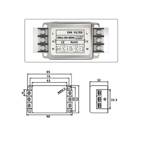 Single-phase Power Filter CW4L2-3A/6A/10A/20A/30A/CW4L2-10A-R(004) Bipolar Filter <strong>Terminal</strong> <strong>Block</strong> <strong>220V</strong> Anti-interference CW4L2 - Product Image 6