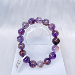 Gran Oferta personalizada cuentas de piedra fantasma de amatista de 13Mm con patrones de nubes únicos para curación energética - Product Image 1